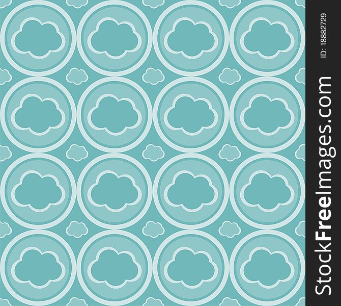 Cute Abstract Clouds Pattern