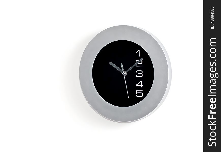 Wall clock on white background