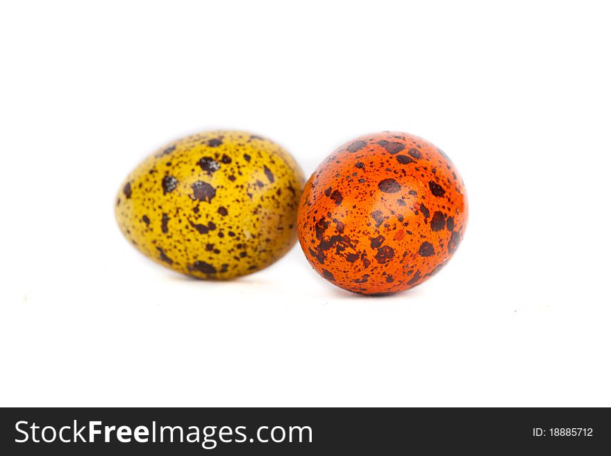 Closeup portrait of Easter colorful eggs
