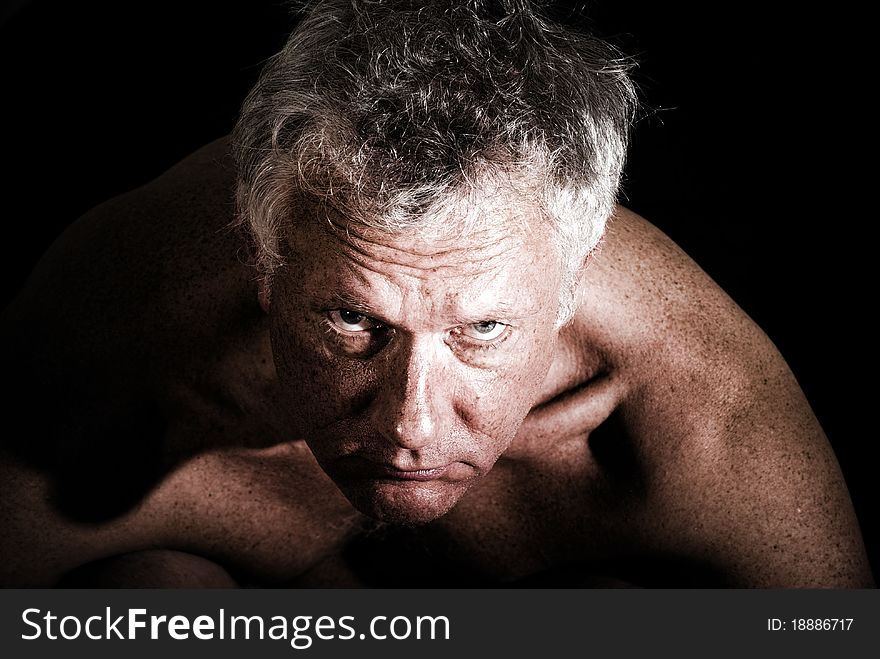Portrait of a man without skin retouch. Portrait of a man without skin retouch