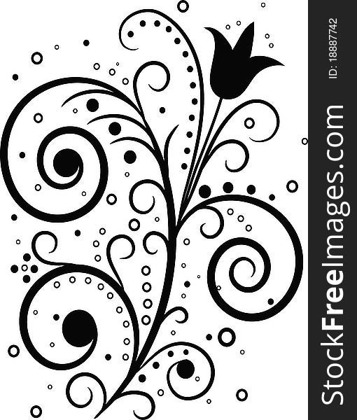 Floral elements for design, illustration