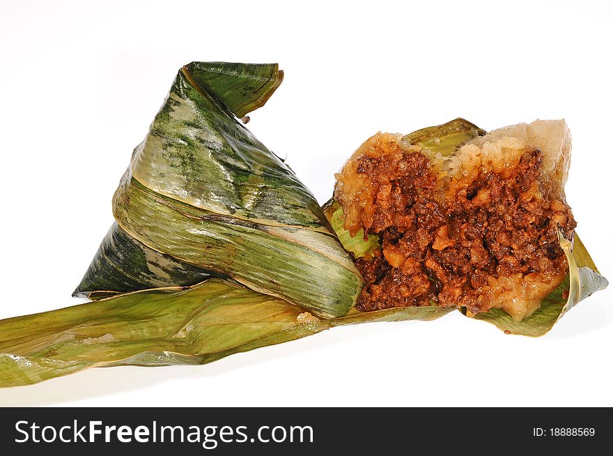 Bamboo Leaf Wrapped Rice Dumpling With Filling