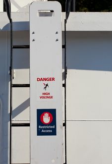 Danger High Voltage Restricted Access Royalty Free Stock Photos Danger High Voltage Restricted Access Royalty Free Stock Photos