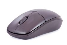 Wireless Mouse On White Background Stock Photo