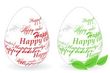 Easter Eggs Made Of Happy Easter Phrase Royalty Free Stock Images