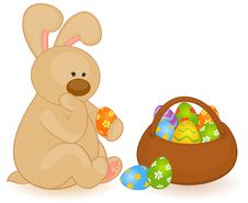 Cartoon Little Toy Bunny Royalty Free Stock Photography