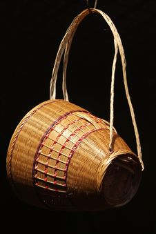 Bamboo Basket Stock Image
