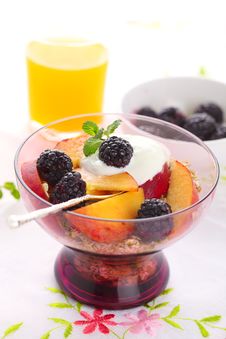 Muesli With Fresh Berries, Fruit And Yoghurt Stock Photo Muesli With Fresh Berries, Fruit And Yoghurt Stock Photo