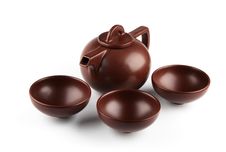 Brown Ceramic Dishware Royalty Free Stock Images