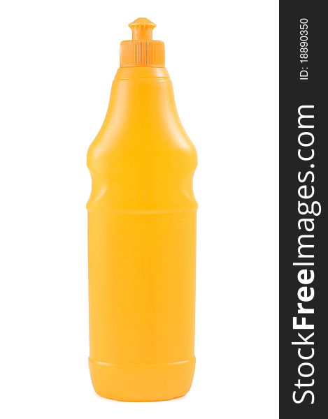 Plastic bottle isolated on a white