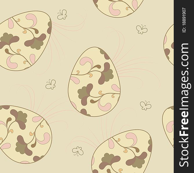 Easter seamless background with eggs and flowers. Easter seamless background with eggs and flowers.