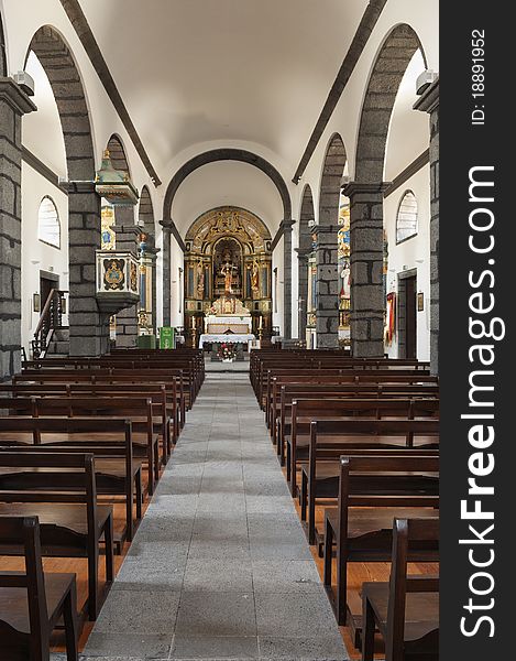 Interior of the church of S. Joao - St. John - Pico, Azores. Interior of the church of S. Joao - St. John - Pico, Azores