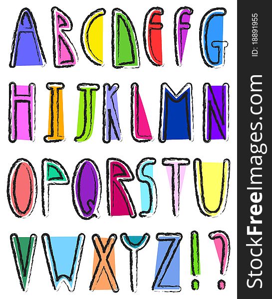 Artistic design of the abc. Artistic design of the abc