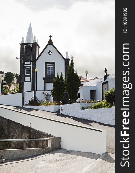 Church of St. Antao in Ribeirinha, Pico islnd, Azores. Church of St. Antao in Ribeirinha, Pico islnd, Azores