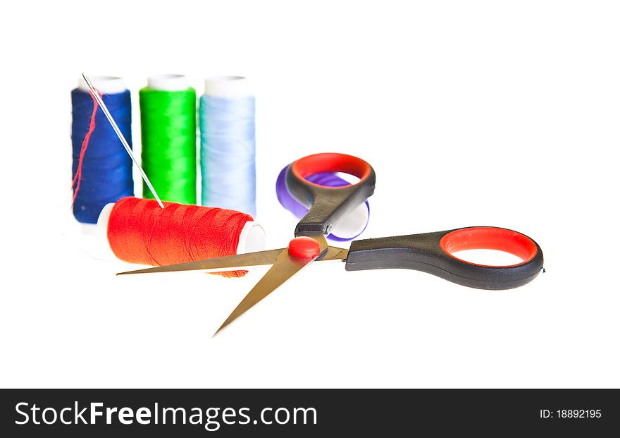 Colorful sewing threads