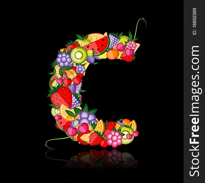 Fruit letter for your design. See others in my gallery. Fruit letter for your design. See others in my gallery