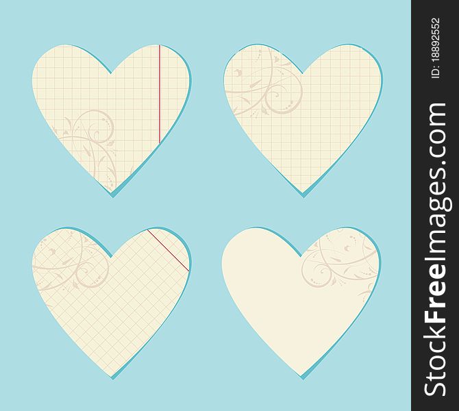 Valentine cards from sheet of paper for your design