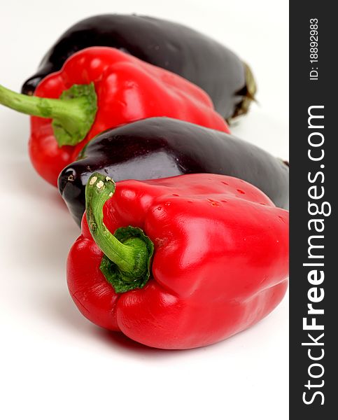 Eggplants And Peppers