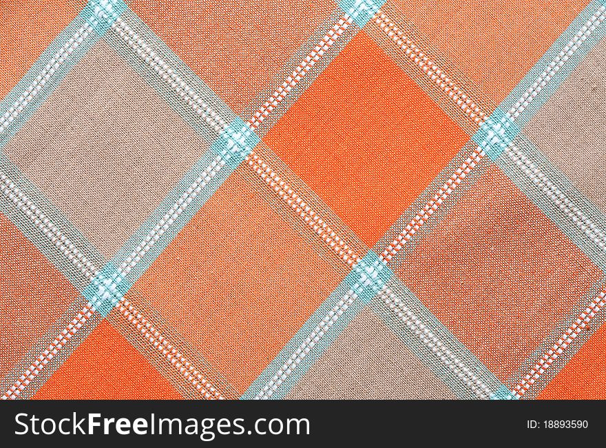 Closeup of empty checkered tablecloth background