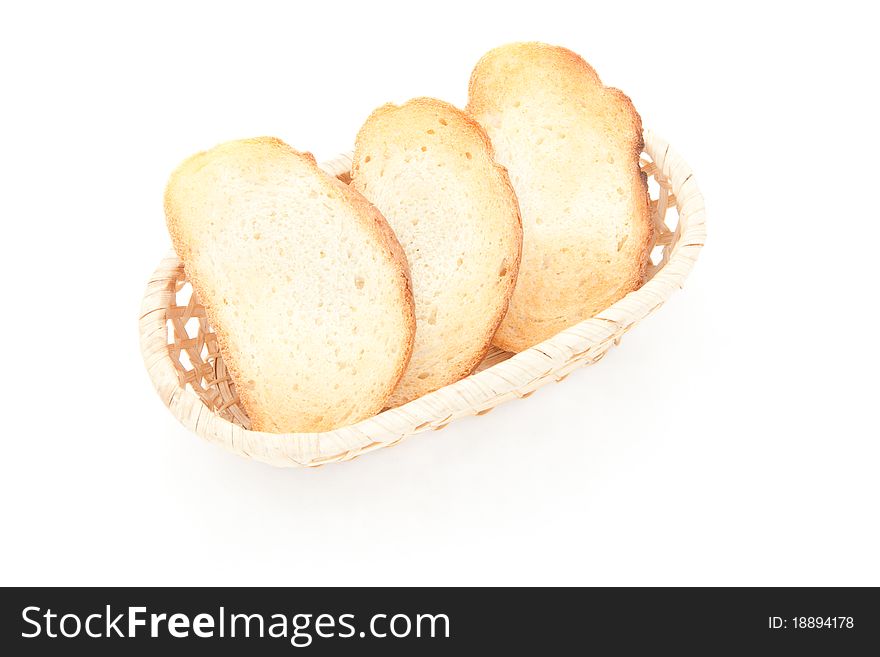 A Toasted Bread Slices For Breakfast Isolated