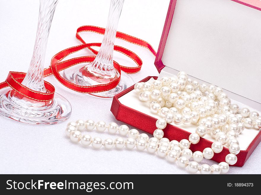 Pearls In A Red Box