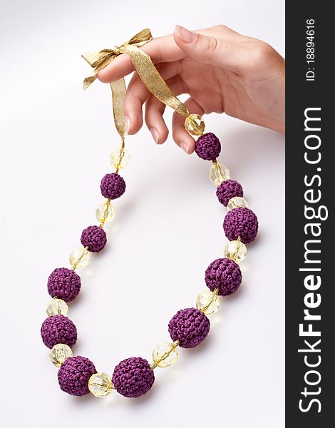 Necklace Of Beads Knitted