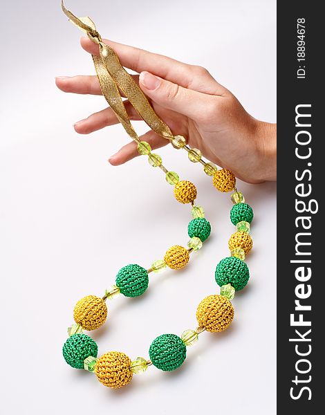 Necklace Of Beads Knitted