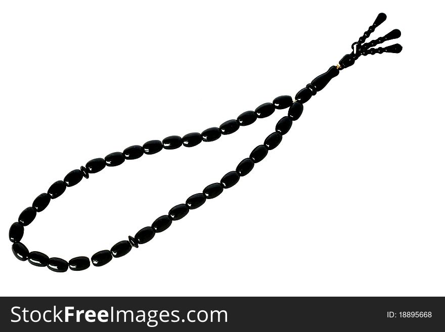 Prayer beads isolated over white