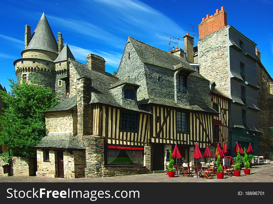 Traditional architecture of Le Mans, France