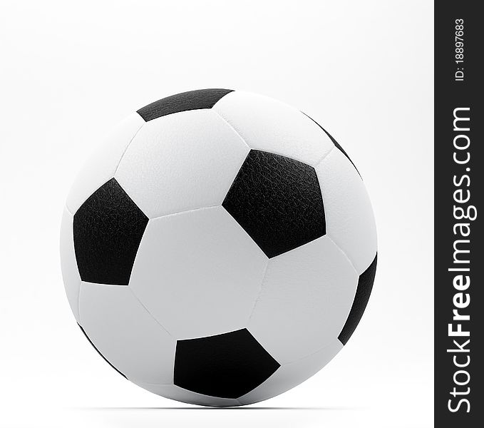 3D soccer ball on white