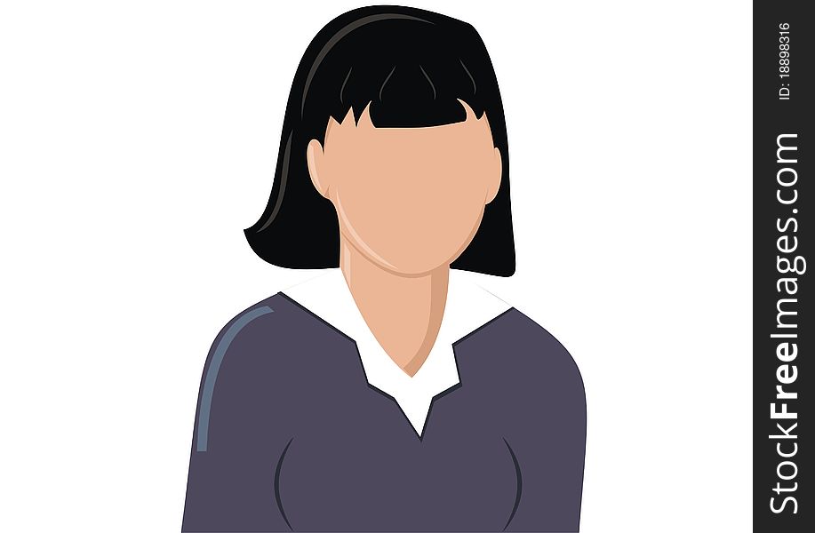 Vector illustration. icon image of a girl