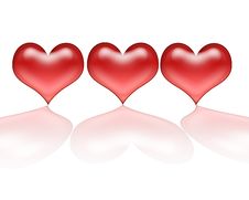 Three Hearts Royalty Free Stock Image Three Hearts Royalty Free Stock Image