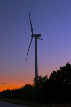 Wind Farm At Dusk Stock Photos Wind Farm At Dusk Stock Photos