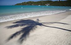 Shadow On The Beach Royalty Free Stock Photography Shadow On The Beach Royalty Free Stock Photography