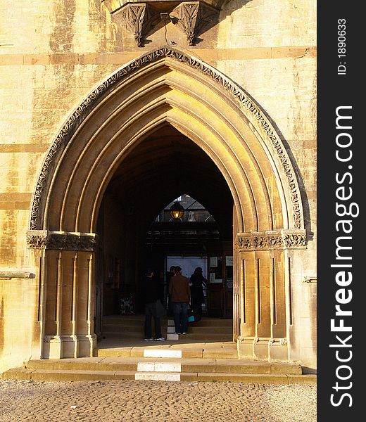 Front gate of ChristChurch College Oxford England