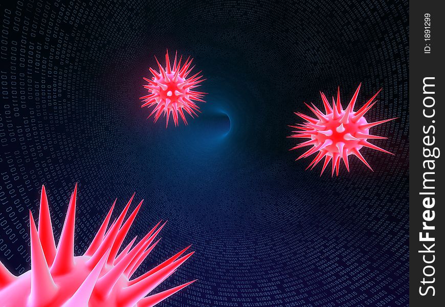 3d rendered illustration of a computer virus