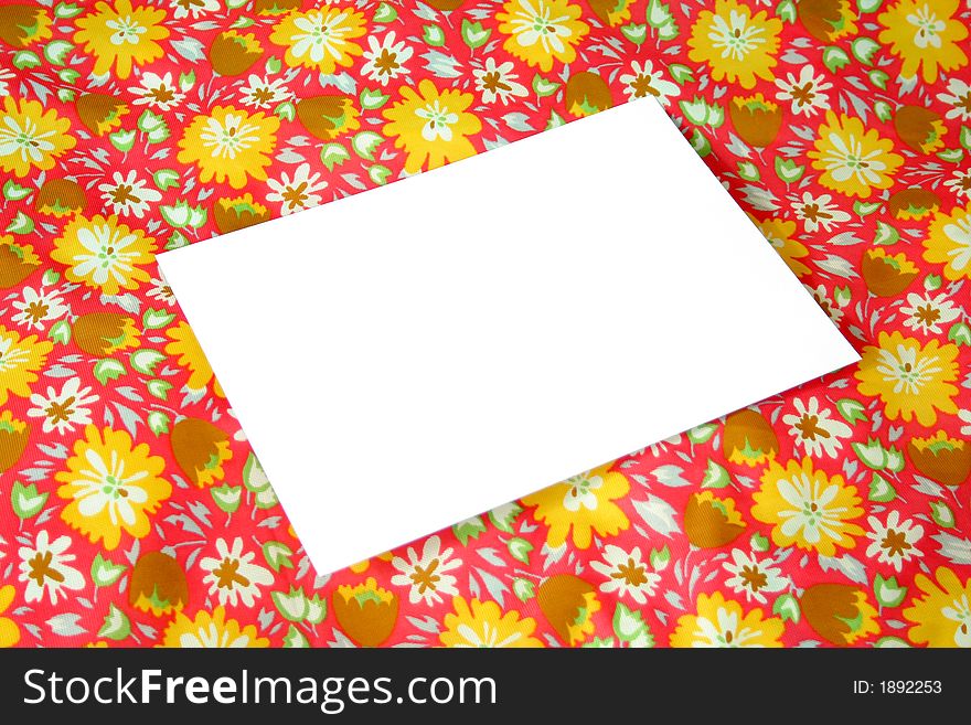 Card. the flowered background. color