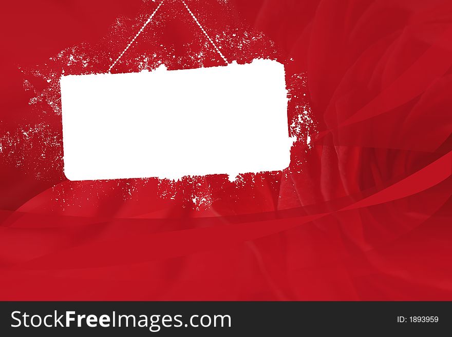 A red background with white space. A red background with white space
