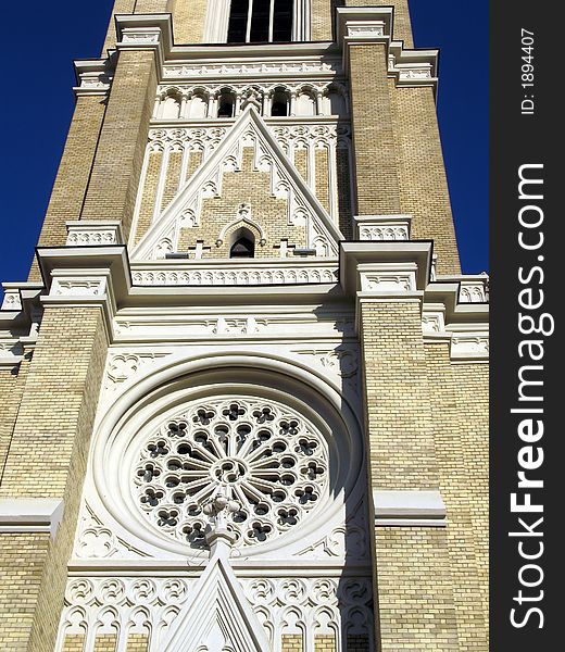 Neogothic roman catholic cathedral in Noi Sad, Serbia. Neogothic roman catholic cathedral in Noi Sad, Serbia