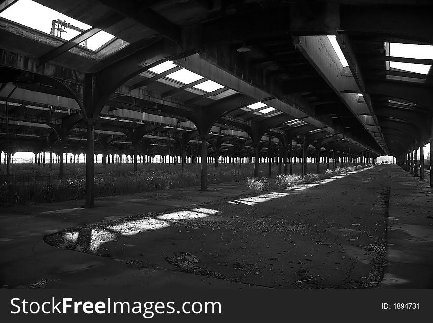 Abandoned railroad platform at Liberty State Park, NJ. Abandoned railroad platform at Liberty State Park, NJ