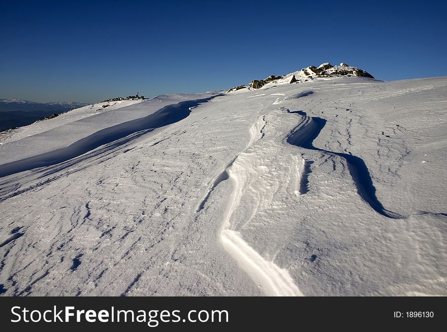 Snow sculpture, on pelister mountain