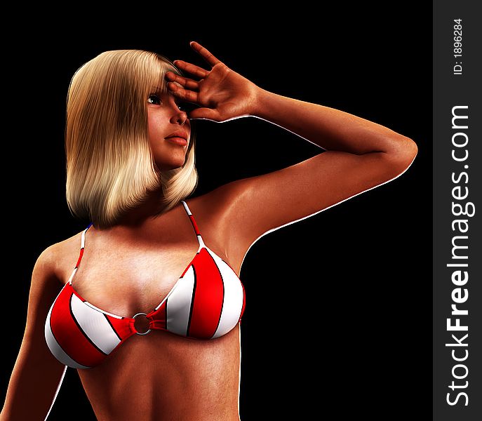 A women with a USA Flag Bikini a great image for patriotic Americans. A women with a USA Flag Bikini a great image for patriotic Americans.