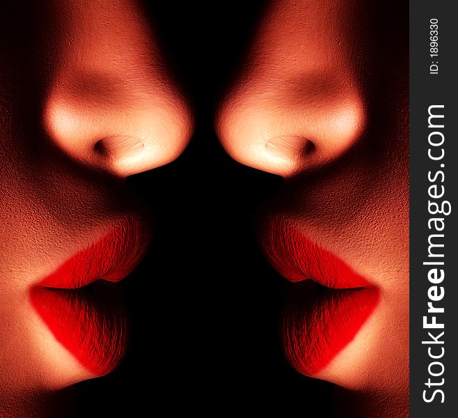 A image of a pair of lady's lips a suitable image concept for Love. A image of a pair of lady's lips a suitable image concept for Love.