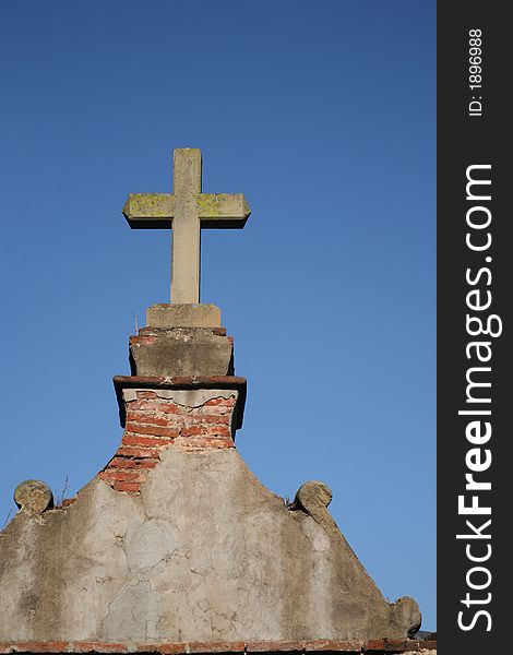 Beautiful cross at the Santa Barbara Mission in California. Beautiful cross at the Santa Barbara Mission in California