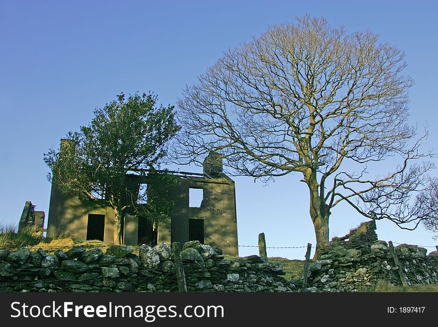 Abandoned house in the irish sea