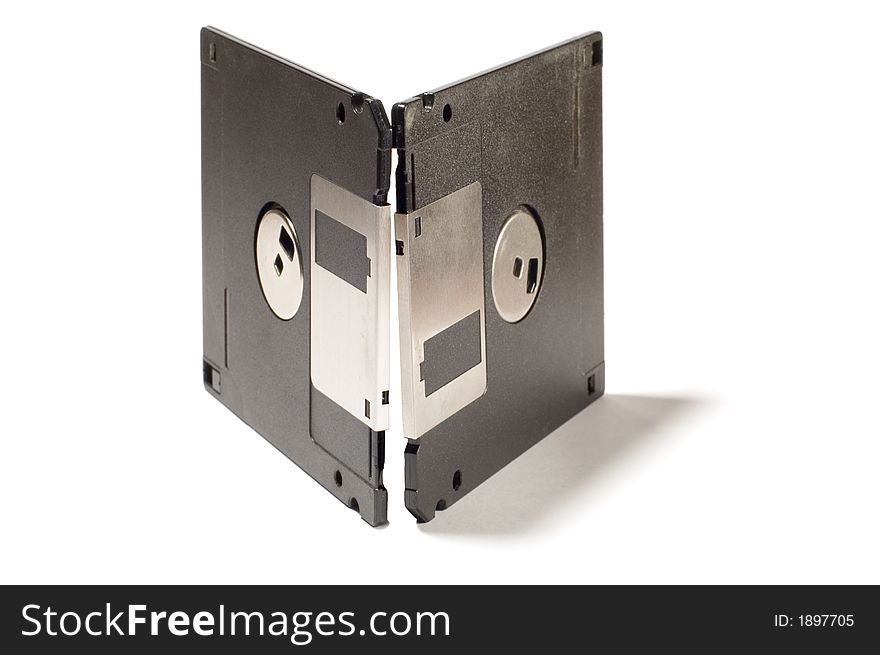 Series object on white: isolated - floppy disk