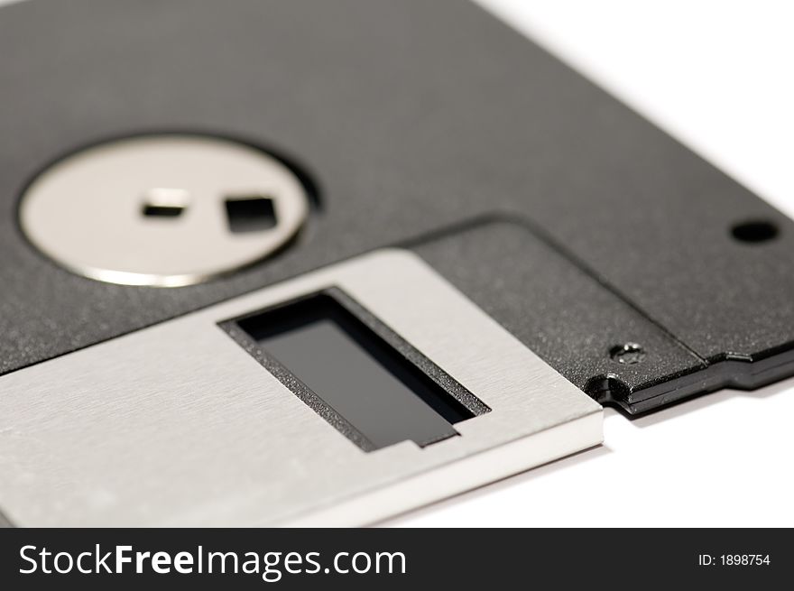 Series object on white: isolated - floppy disk. Series object on white: isolated - floppy disk