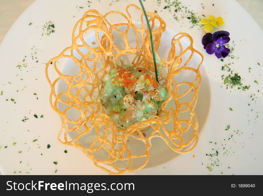 Wasabi prawn basket