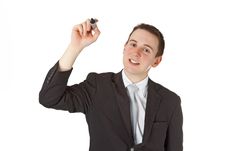 Businessman With Marker Stock Images Businessman With Marker Stock Images