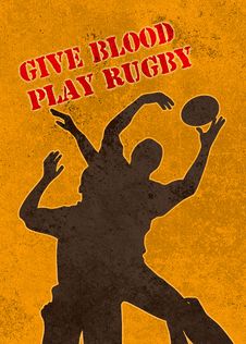 Rugby Player Catching Ball Lineout Stock Photography
